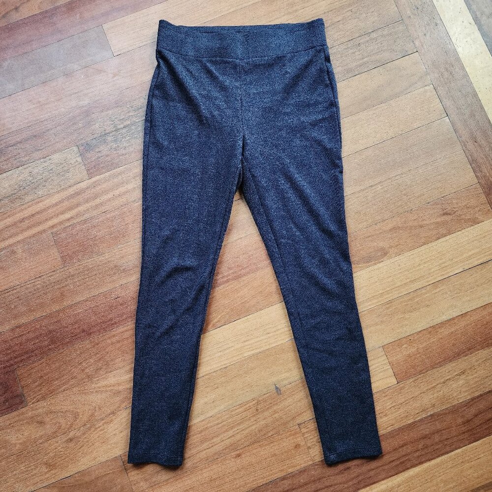 LOFT Navy Blue Herringbone Leggings Size Small